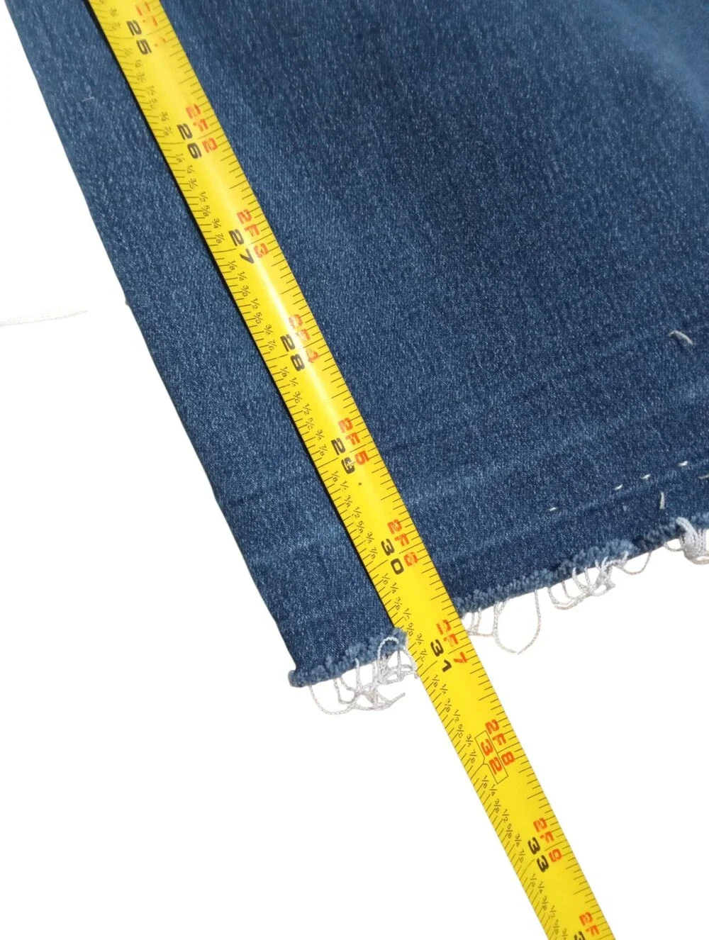 Free People We The Free Penny Pull-On Flare Jeans Blue Medium Wash 31 Raw Hem